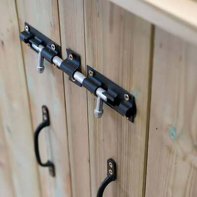 Wooden Wheelie Bin Storage Triple