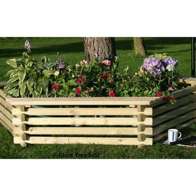 Swedish Wooden Tree Seat and Planter
