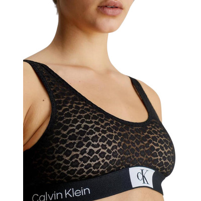 Calvin Klein CK96 Unlined Lace Bralette - Black - S - 10