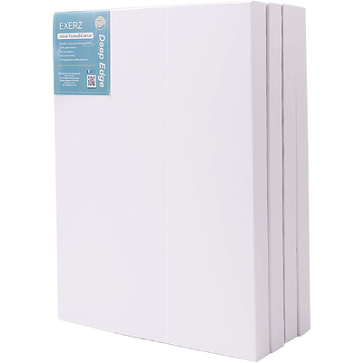 EXERZ 80x100cm Framed Canvas Deep Edge 3.8cm/ 380GSM/ Stretched Canvas 100% Cotton - 4pk