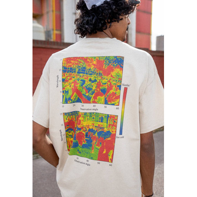 T-Shirt in Sand With Infrared Print