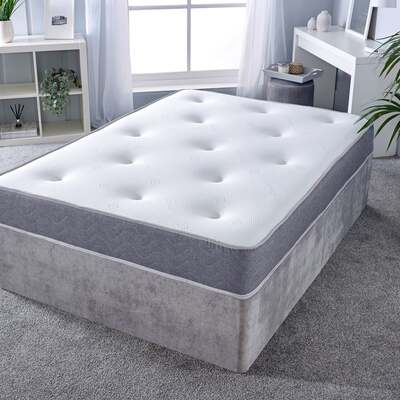 Starlight Beds™ 8" Deep Hand Tufted 7 Comfortable Layer with Memory Foam and Spring Mattress - 2ft6 Small Single Mattress (75cm by 190cm)