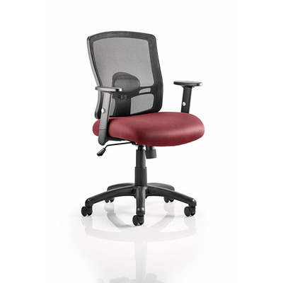 Portland Mesh Back Task Chair Ginseng Chilli fabric seat