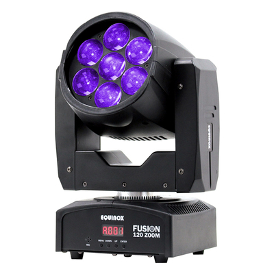 Moving Head Wash RGBW with Motorised Zoom - 7 x 12W LED's - Auto & DMX Control