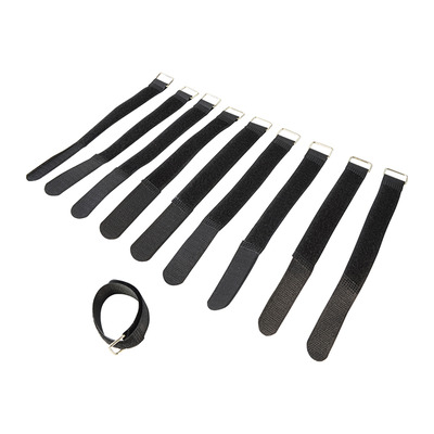 Fabric Cable Ties, Reusable With Hook & Loop Fastening 16 x 200mm Pack of 10