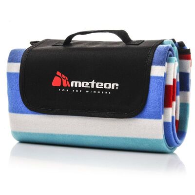 Meteor Picnic Blanket 120x135 CM - Navy/Red/White