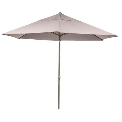 Bracken Outdoors 2.7m Crank and Tilt Graphite 34mm Pole Round Garden Parasol - Taupe