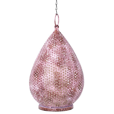 Decorative Hanging Garden Light with USB Rechargeable LED - Light Pink