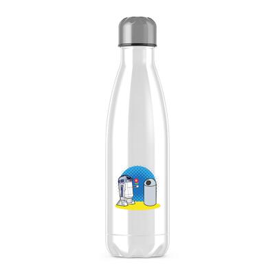 R2D2 In Love Water Bottle - White, One
