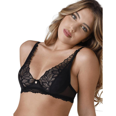 Wonderbra Spirit Triangle Lace Bra - Black - 36D