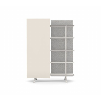 A08 Mobile Shelving Unit with Glass Writing Board