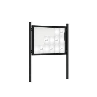 Premium Post Mounted Outdoor Noticeboard