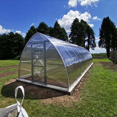 Polytunnel Greenhouse Polycarbonate 6mm Arrow 2.6m Wide
