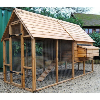 Woodlands Walk In Poultry House and Run for up to 14 hens
