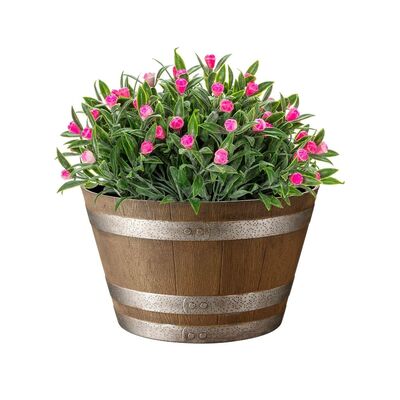 Wooden Barrel Effect Jasmine Pots 52cm by Flowersea