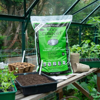 Wool Compost for Seeds & Propagation " 12L Peat-Free Soil