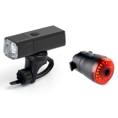 Viavito USB Rechargeable 600 Lumens Front and Rear Light Set