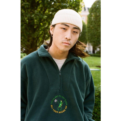 Fleece In Forest Green Disco Dave Fruity Raver Embroidery