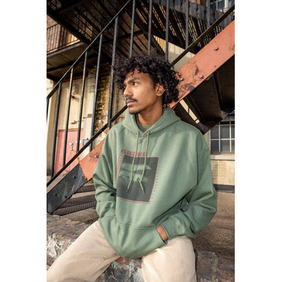 Military Green Hoodie With Spyware Print