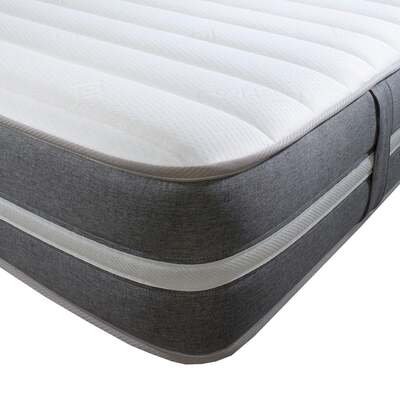 Starlight Beds™ European 9" Deep Grey & White Memory Foam and Pocket Spring Mattress - 2ft6 Small Single Mattress (75cm by 190cm)