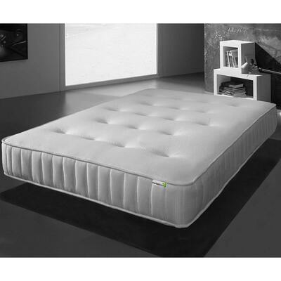 Starlight Beds™ 8" Deep Hand Tufted Luxurious Memory Foam and Spring White Mattress - 2ft6 Small Single Mattress (75cm by 190cm)