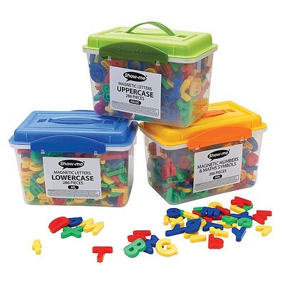 Show-me Tub of 286 Magnetic Uppercase Letters