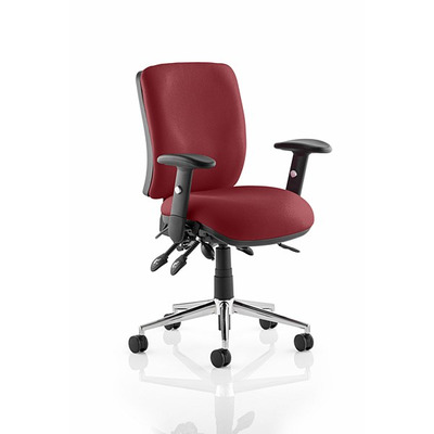 Chiro Medium Back Task Chair Ginseng Chilli fabric