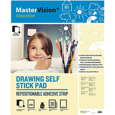 Bi-Office Self-Stick Drawing Pads Pack of 2