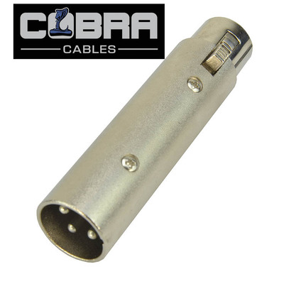 DMX XLR Adaptor - Converts 3 Pin Male to 5 Pin Female