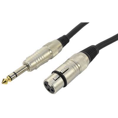 XLR (F) To Stereo 1/4 inch Jack Lead 1.5m