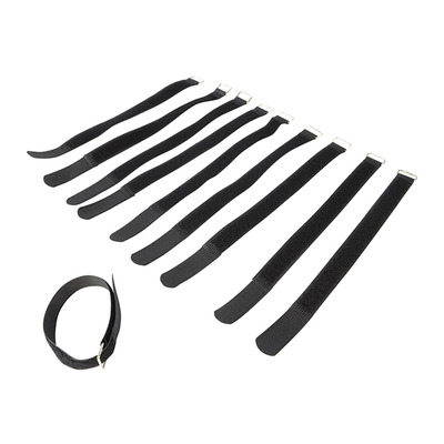Fabric Cable Ties, Reusable With Hook & Loop Fastening 20 x 200mm Pack of 10