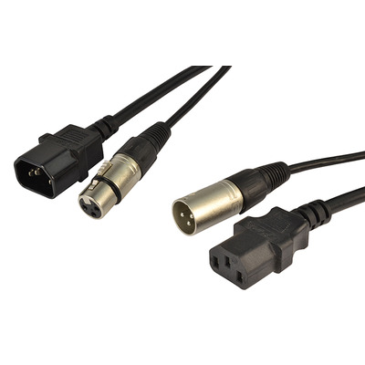 Audio & Power Cable Dual XLR and IEC Combined 5m Lead