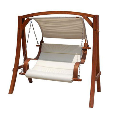 Wooden Swing Seat With Canopy
