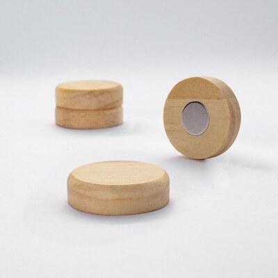 Round Wooden Magnets