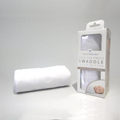 Miracle Blanket Baby Swaddle Plain Colours (Colour: White)
