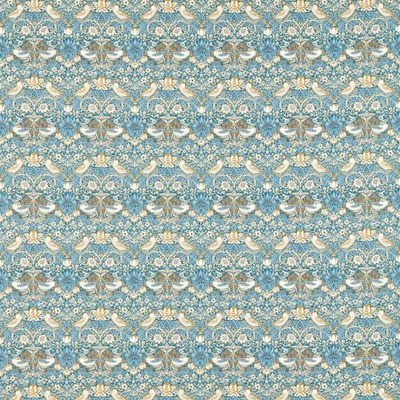 William Morris Strawberry Thief Fabric Denim Spice F1678/06 - By The Metre
