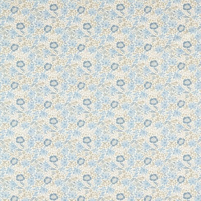 William Morris Mallow Fabric Denim Ivory F1680/03 - By The Metre