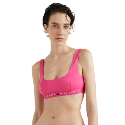 Tommy Hilfiger TH Bikini Bralette Bikini Top - Hot Magenta - S - 10