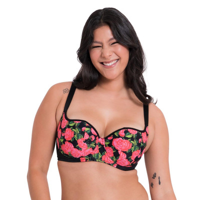 Curvy Kate Boost In Bloom Padded Balcony Bra - Print Mix - 32D