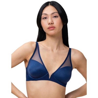Triumph Vivid Spotlight Plunge Bra - Deep Water - 32C