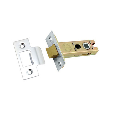 Prima Heavy Duty 3 OR 4 Inch Tubular Latches (Bolt Through), Polished Chrome - BH77BC 76mm (3 INCH) - POLISHED CHROME