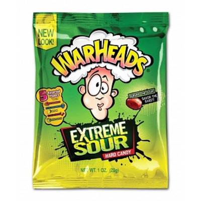 Warheads Extreme Sour Hard Candy Peg Bag 28g *USA*