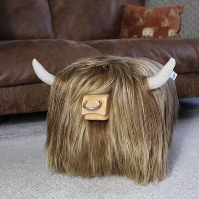 Honey the Highland Bull Footstool
