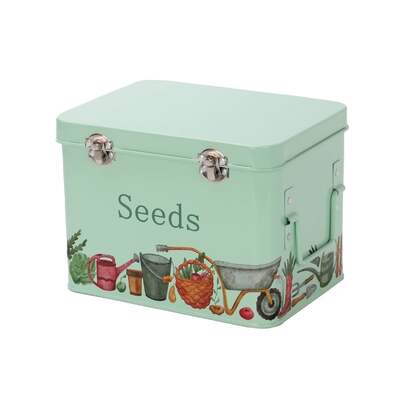 Seed Storage Tin with Seed Envelopes & Dividers