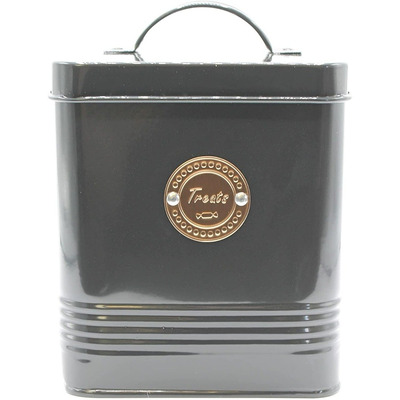 Chocolate or Pet Treat Tin Midnight Black