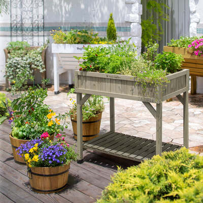 Wooden Herb Garden For Growing Herbs