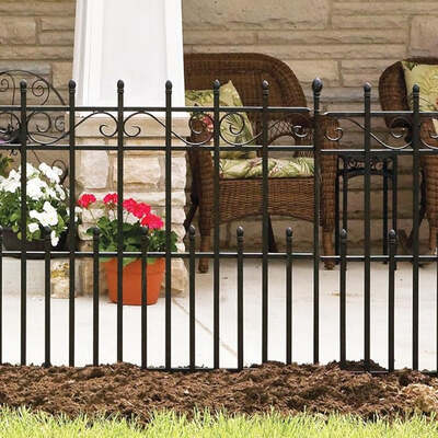 Wrought Iron Fencing Look With Gate Option