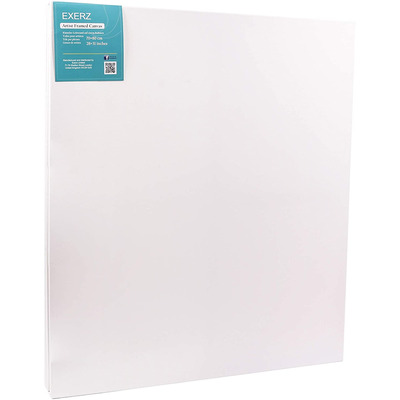 Exerz 70x80cm Stretched Canvas 4pk - 1.7cm/ 280GSM 100% Cotton