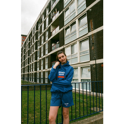 Royal Blue Hoodie With Dream Sport Athletic Goods Design