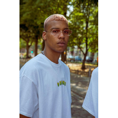 Tshirt in White with Apple Bubble Logo Print
